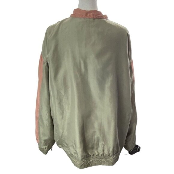 SILK EXCHANGE Women Jacket Size L Multicolor Lightweight Zip Front Long Sleeve - Picture 3 of 15